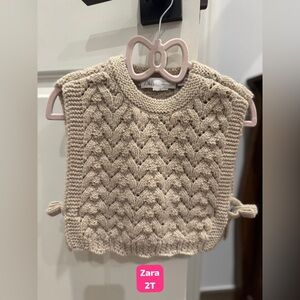 Zara Taupe Cable Knit Vest